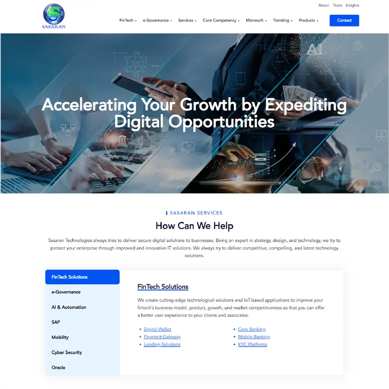 Sasaran Technologies website
