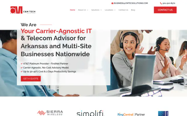 C&M Tech Solutions website homepage